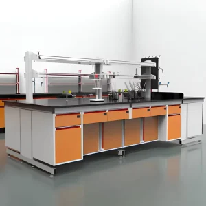 Stainless Steel and Wood Lab Bench Chemical Physical Lab Furniture Working Benches Tables