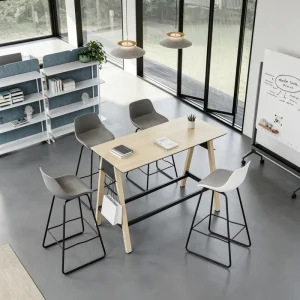 Standing Desk High Bar Table and Communal High Table in Minimalist Style for Office Lounge Bar Table Commercially Designed