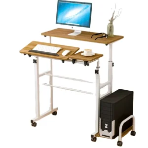 Standing Lifting Computer Desk Simple Office Table Furniture Household Simple Movable Adjustable Lifting Study Laptop Table