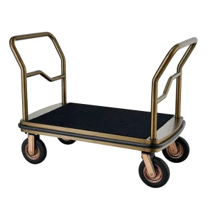 Star Hotel Birdcage Luggage Cart Airport Lobby Bellman Trolley Rose Gold Bronze Clothing Cart