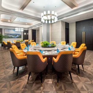 Star Hotel Furniture Custom Made Modern Luxury Wood Dining Table for Hotel Bedroom Use