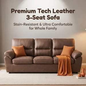 Stationary Leisure Accent Sofa Set Faux Leather 1 2 3 Seater Single Double Triple Sofa Chair for Living Room & Office Furniture