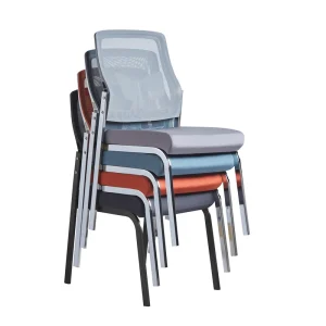 Stationary Non Rolling Ergonomic Office Chair With Metal Legs High Density Foam Padded for Office Meeting Room