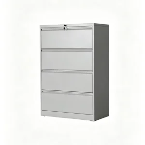 Steel 4 Drawer Filing Cabinet Key Lock Large Capacity Storage Modern Design Eco Friendly Durable Commercial Office Furniture