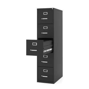 Steel 5 Drawer Archive Filing Cabinet Vertical File Office Furniture with Interlock System