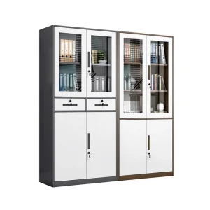 Steel Assembled Modern Minimalist Filing Cabinet Anti Theft Lock Moisture Proof Corrosion Resistant Two Tone Finish Narrow