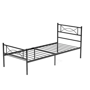 Steel Bed Storage Modern Design Quality Dormitory Bed Black Brand Model Direct School Applications