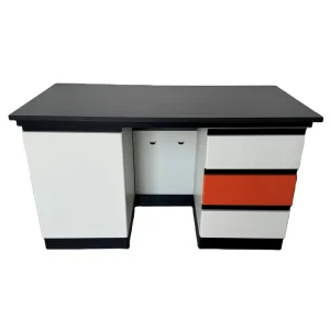 Steel Chemical Laboratory Furniture Including a Laboratory Workbench with Sink and Island