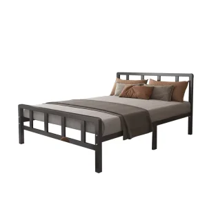 Steel Combination Frame Bed 1.5m & 1.8m Single Layer Modern Simple Design for Adult Home Apartment Dormitory Use