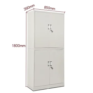Steel Commercial Filing Cabinet Lockable Storage with Glass Door and Drawers Office Financial Records Cabinet Office Furniture