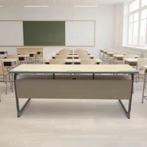 Steel Contemporary Single Student School Chair Desk Set Durable Design Easy Assembly Clean Guangdong Made Commercial Furniture