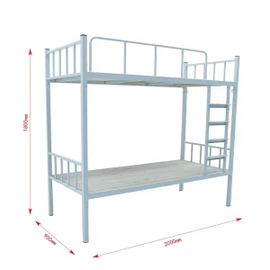 Steel Double Decker Dormitory Bed Adjustable Bed Frame Contemporary Design for School Apartment Use Students Adults Children