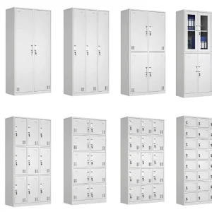 Steel File Storage Cabinet 2 Door with 5 Adjustable Shelves for School Home Office Garage or Workshop
