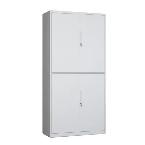 Steel File Storage Cabinet and Office File Cabinet with Locks with Four Steel Doors Adjustable Shelves and Powder Coated Metal