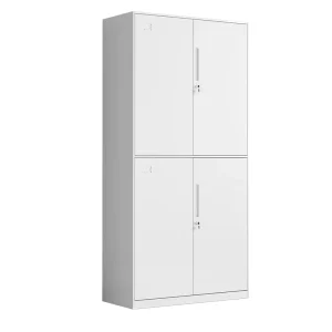 Steel Filing Cabinet 4 Door Storage Cabinet Modern Metal Filing Cabinet with Adjustable Shelves Metal Office Furniture with Lock