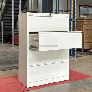 Steel Filing Cabinet 4 Drawer Large Capacity Contemporary Design Metal Office Furniture for Warehouse Bedroom Kitchen
