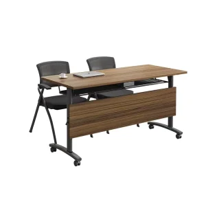 Steel Folding Training Table Multifunctional Office Desk Movable Combination Conference Table Chair Home Office School Hotel Use