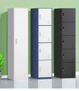Steel Freestanding Wardrobe Locker Heavy Duty Metal Storage Cabinet for Apartment Bedroom Gym Office or Hospital