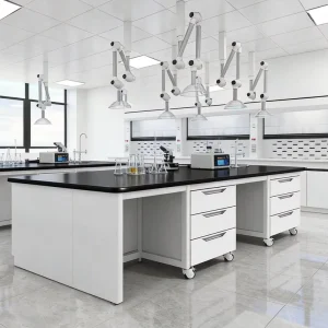 Steel Full Panel Modern Laboratory Bench Mobile Cabinet Lab Workstation Furniture for Hospital School Chemical Research Labs