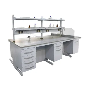 Steel H Series Laboratory Furniture Reagent Shelf with Liner Protection Sheet for Hospital and School Bench Labs