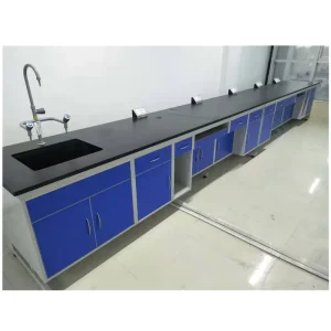 Steel Lab Table with Reagent Shelf and Drawer for Workshop Use Physical Chemistry and Medical Science Lab Furniture