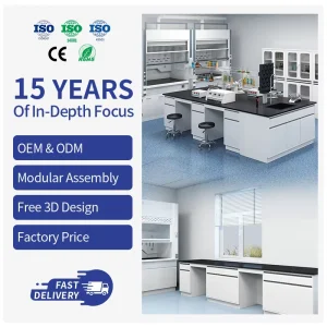 Steel Laboratory Bench PUR Lab Custom Modular Style for Medical Hospital Research Lab Equipment