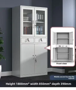 Steel Laboratory Storage Cabinet with Modern Design for Hospital and School Use Office Furniture Data Cabinet 8 Drawers