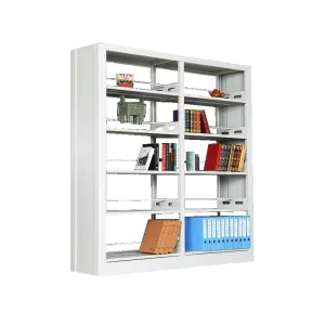 Steel Metal Display Shelf Modern Design Bookshelf for Library School Office Hospital Furniture