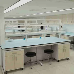 Steel Metal Laboratory Furniture Workbench Table and Chairs Chemical Lab Bench with Sink