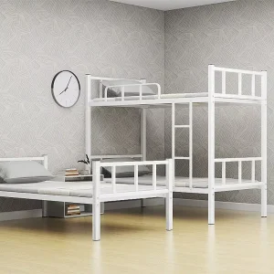 Steel Minimalist Style Bunk Bed Double-decker Wrought-iron Square-tube Customizable Student Dormitories Two-person Iron Bed