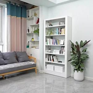 Steel Modern Space Saving Portable Bookshelves for Home Use Floor Standing Storage Racks