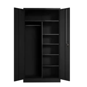 Steel Office Garage Storage Cabinet with 2 Doors and Shelves Metal Filing Cabinets for Organizing Documents and Items