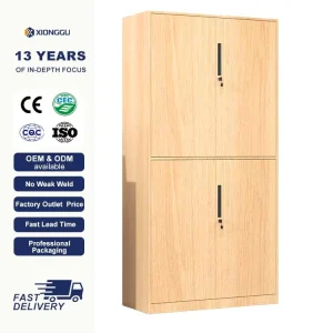 Steel Office Storage Cabinet Metal Filing Cupboard Lockable Document Organizer Adjustable Shelf For Workplace Archives