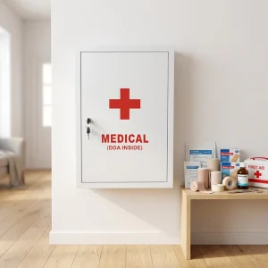 Steel Pharmacy Cabinet for Medical Records Storage Hospital Furniture for Emergency Medicine First Aid Box