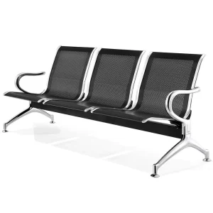 Steel Public Office Airport Waiting Area Chairs, Reception Waiting Chairs Bench 2/3/4 Seater