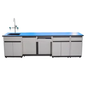 Steel School Hospital Laboratory Workbench with 4 Drawers Storage Cabinet for Physics & Chemistry Experiments