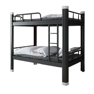 Steel Single Bed 1000mm Wide Staff Dormitory Double Decker Bed for Adults and Students Double Layer Steel Bed