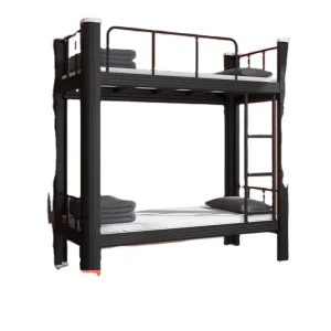 Steel Single Bed 1200mm Wide Staff Dormitory Double Decker Bed for Adults and Students Double Layer Steel Bed