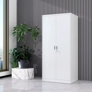 Steel Storage Cabinet Lock Modern Office Furniture 2 Door Heavy Duty Lockable File Cabinet Bedroom Large Capacity Workshop