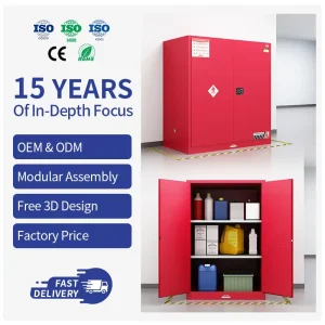Steel Structure Chemical Safe Project Procurement Direct Manufacturer Toxic Cabinet for Metal Finishing Workshop