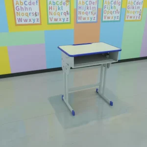 Steel Wood School Furniture Set Contemporary Design Comfortable Adjustable Durable Eco Friendly for School Apartment Mall Use