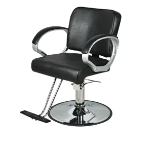 Stock Metal Hair Salon Barber Chair Reclining Swivel Hydraulic Lift American Style Oiled Haircut Grooming Chair