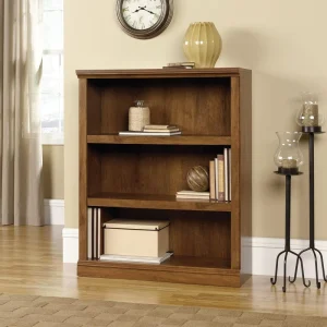 Storage 3 Shelf Bookcase Book Shelf Oiled Oak Finish