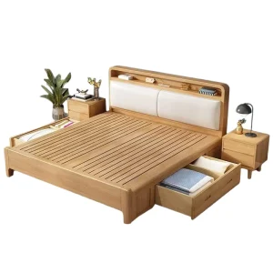 Storage Style Home Furniture Bed Frame Wooden Beds Factory Bedroom Furniture Set With Drawers for Hotel