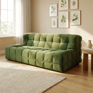Straight Multi functional High Elasticity Deep Seat Modular Sectional Sofa Breathable Corduroy Office Hotel Apartment