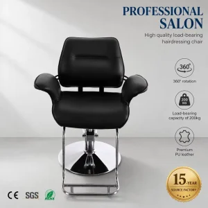 Structural Back Barber Chair 8221 Professional Heavy Duty Hydraulic Styling Chair for Modern Salon
