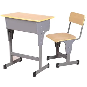 Student Adjustable Height Desk and Chair Set School Classroom Furniture