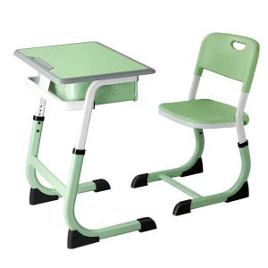 Student Desk and Chair Set Ergonomic Modern Metal Eco Friendly Adjustable Height with Drawers Colorful Home Study Desk