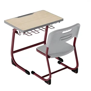 Student Desk and Chair Set Fixed Modern School Classroom Home Children Can Be Customized Easy Clean Set