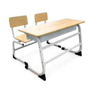 Student Desk and Chair Set School Furniture Desk and Chair Attached for Education